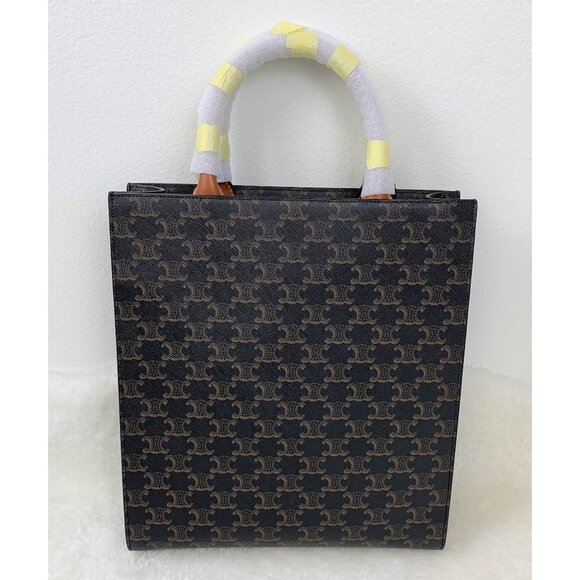 NWT Celine Vertical Cabas Triomphe Tan Shoulder Bag - Picture 3 of 13